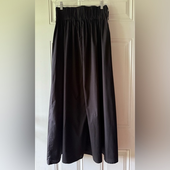 NWT Marcella NYC Raven Black Cotton Maxi Skirt W/Pockets - Picture 6 of 9